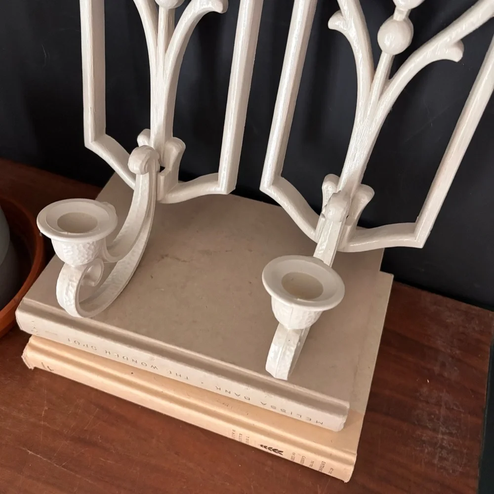 Elegant Cream Decorative Wall candle holder sconces - Pair